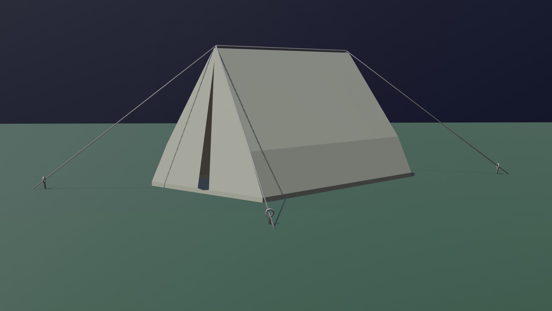 Low Poly Tent Low-poly 3D model_1