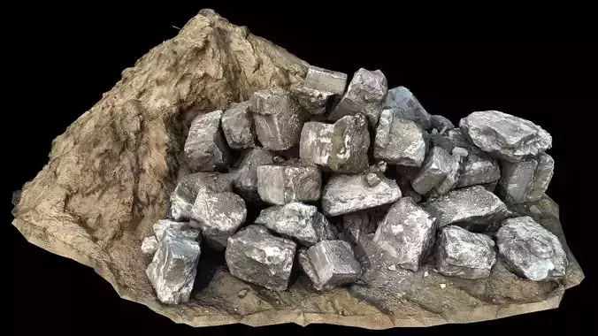 concrete debris blocks construction-site photogrammetry