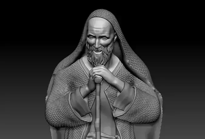 Nativity standing adoring shepherd printable 3D print model