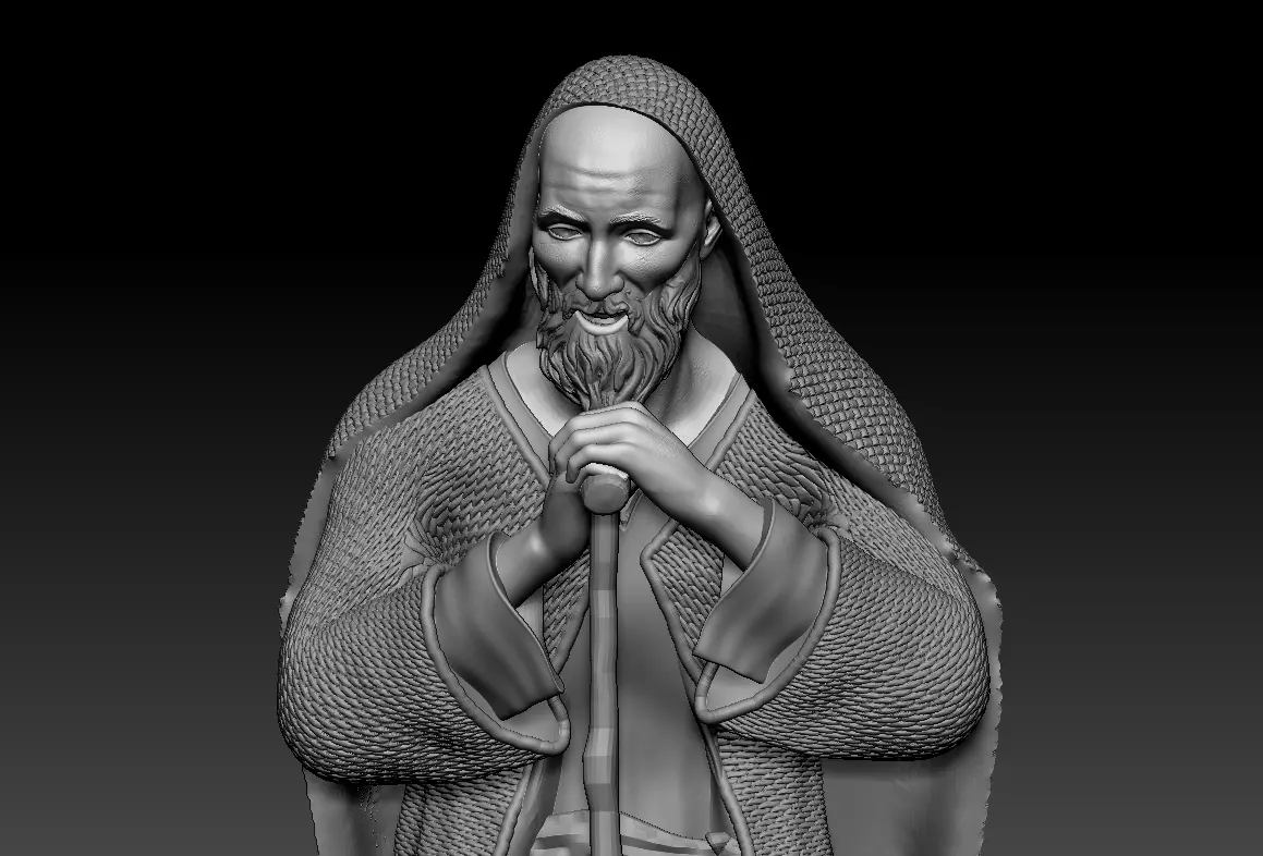 Nativity standing adoring shepherd printable 3D print model_0