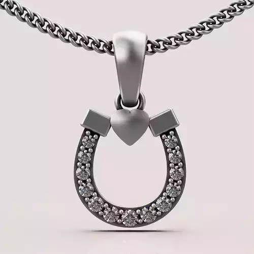Horseshoe pendant printable 3d model 3d model jewelry printable