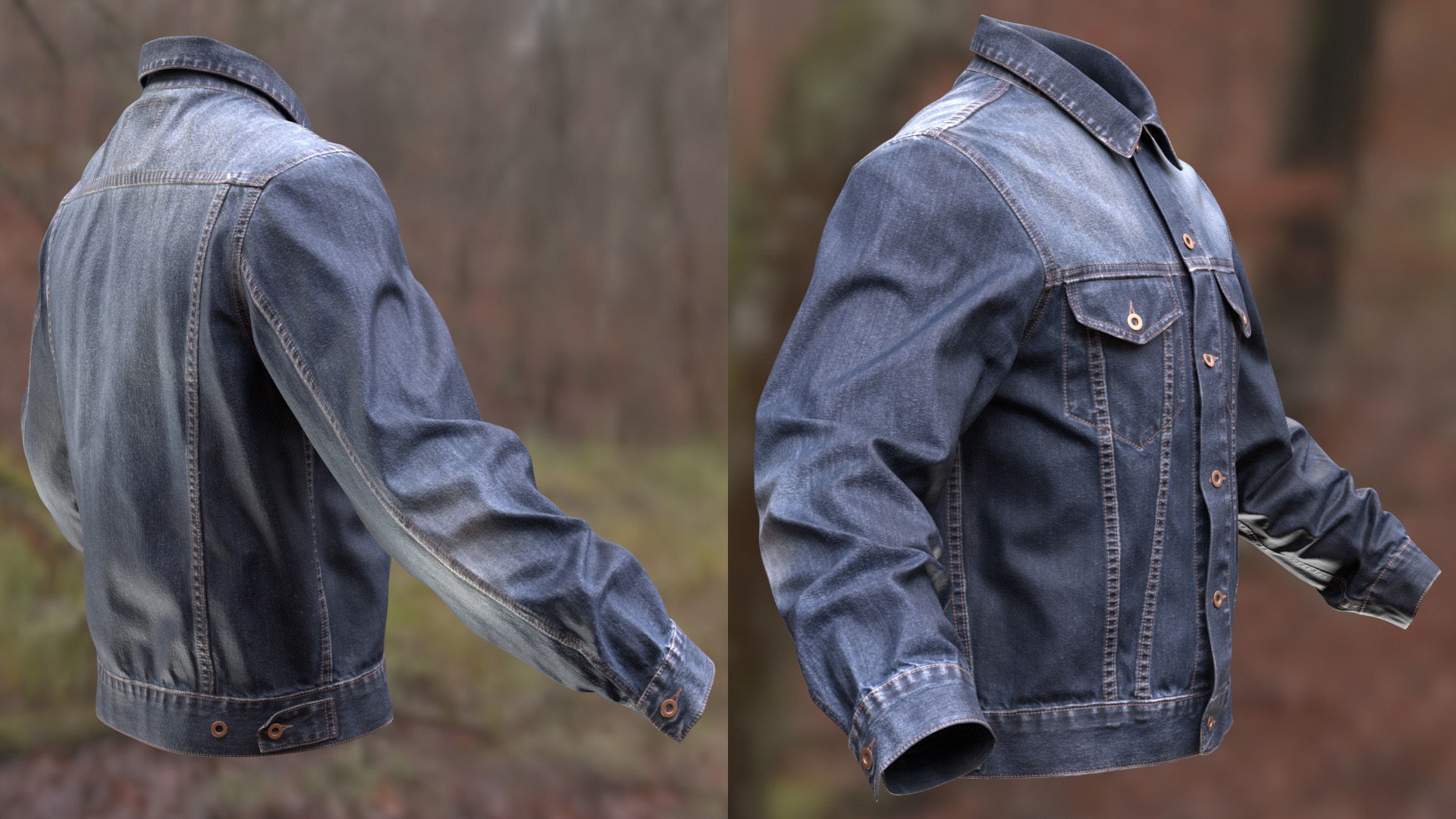 Jacket 55 - All MH Bodies and UE5 Skeletons - Rigged Low-poly 3D model_8