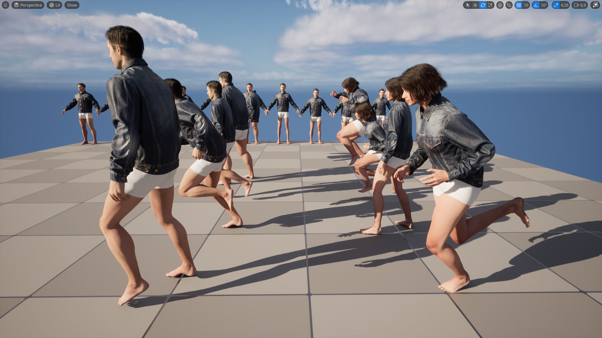 Jacket 55 - All MH Bodies and UE5 Skeletons - Rigged Low-poly 3D model_20