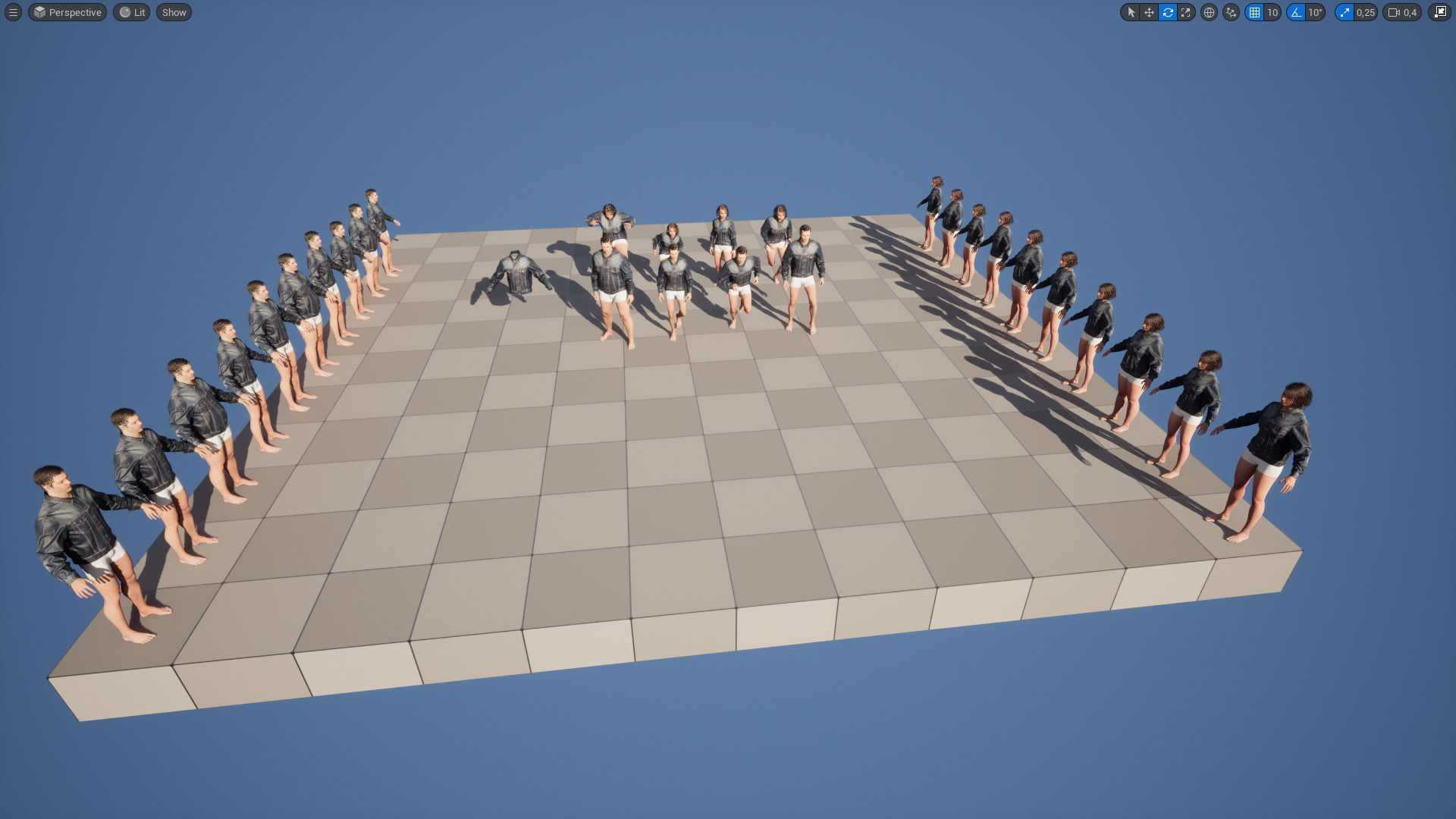 Jacket 55 - All MH Bodies and UE5 Skeletons - Rigged Low-poly 3D model_5