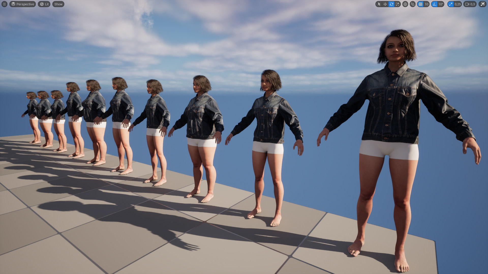 Jacket 55 - All MH Bodies and UE5 Skeletons - Rigged Low-poly 3D model_19
