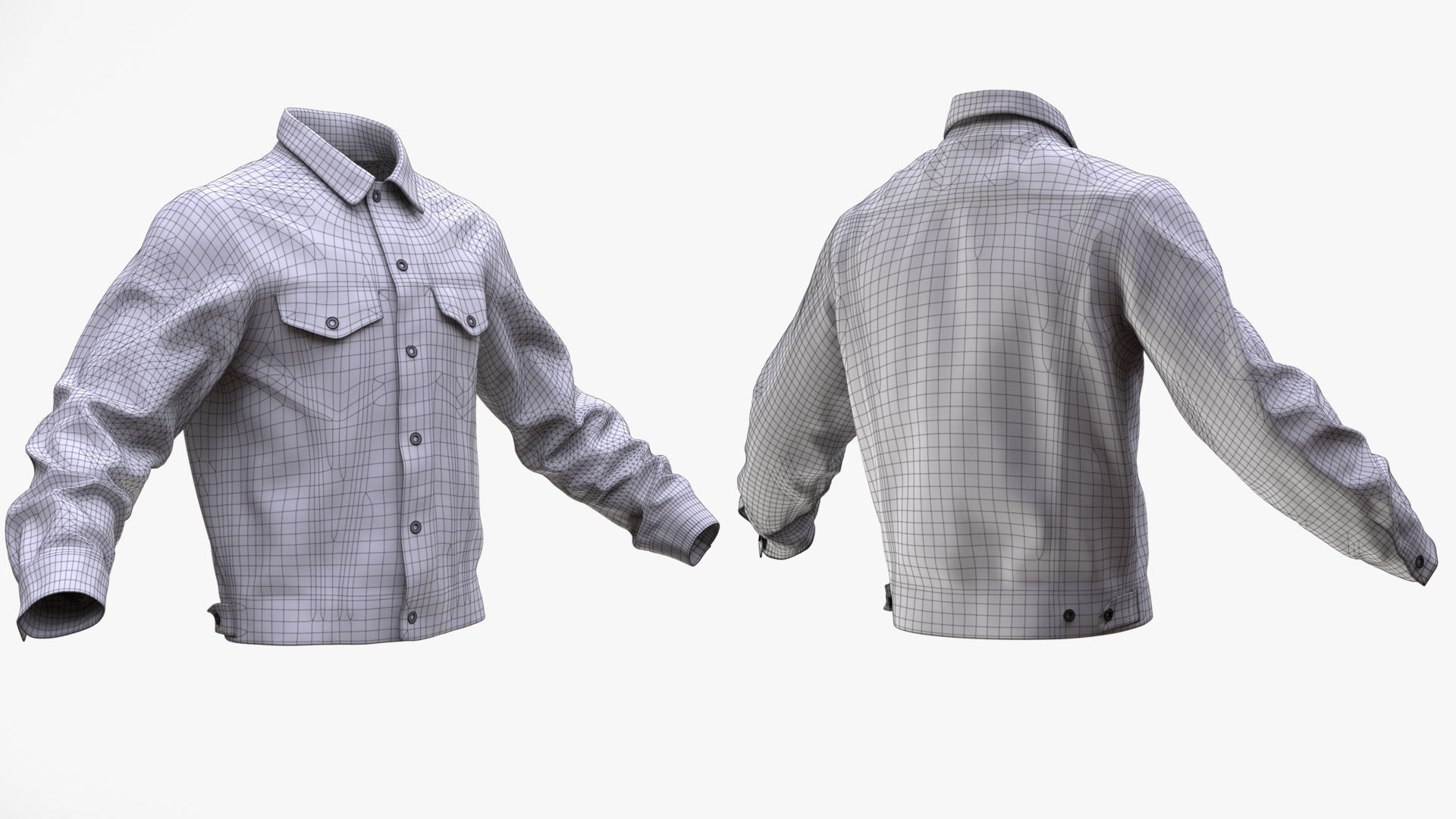 Jacket 55 - All MH Bodies and UE5 Skeletons - Rigged Low-poly 3D model_16