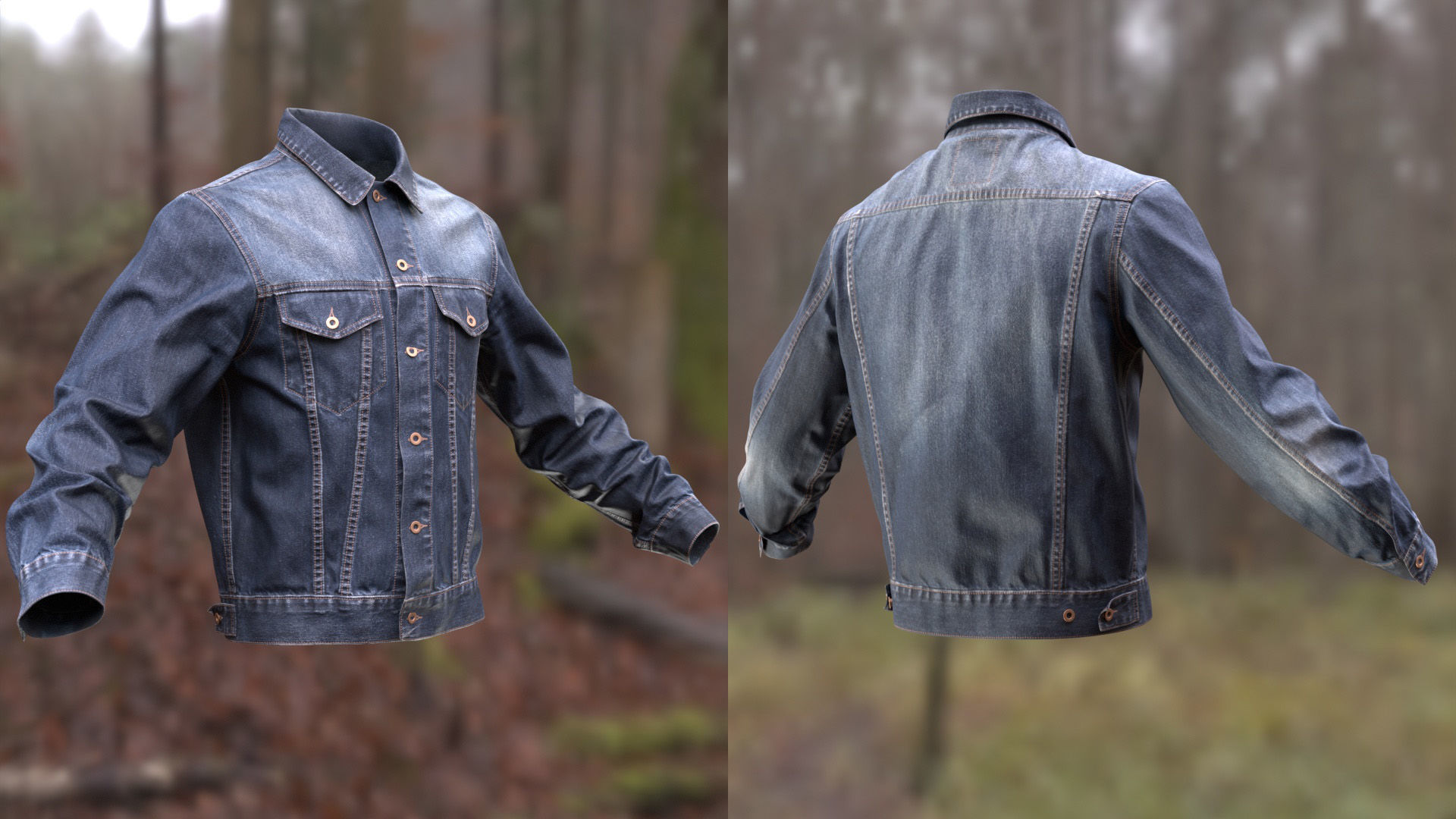 Jacket 55 - All MH Bodies and UE5 Skeletons - Rigged Low-poly 3D model_6