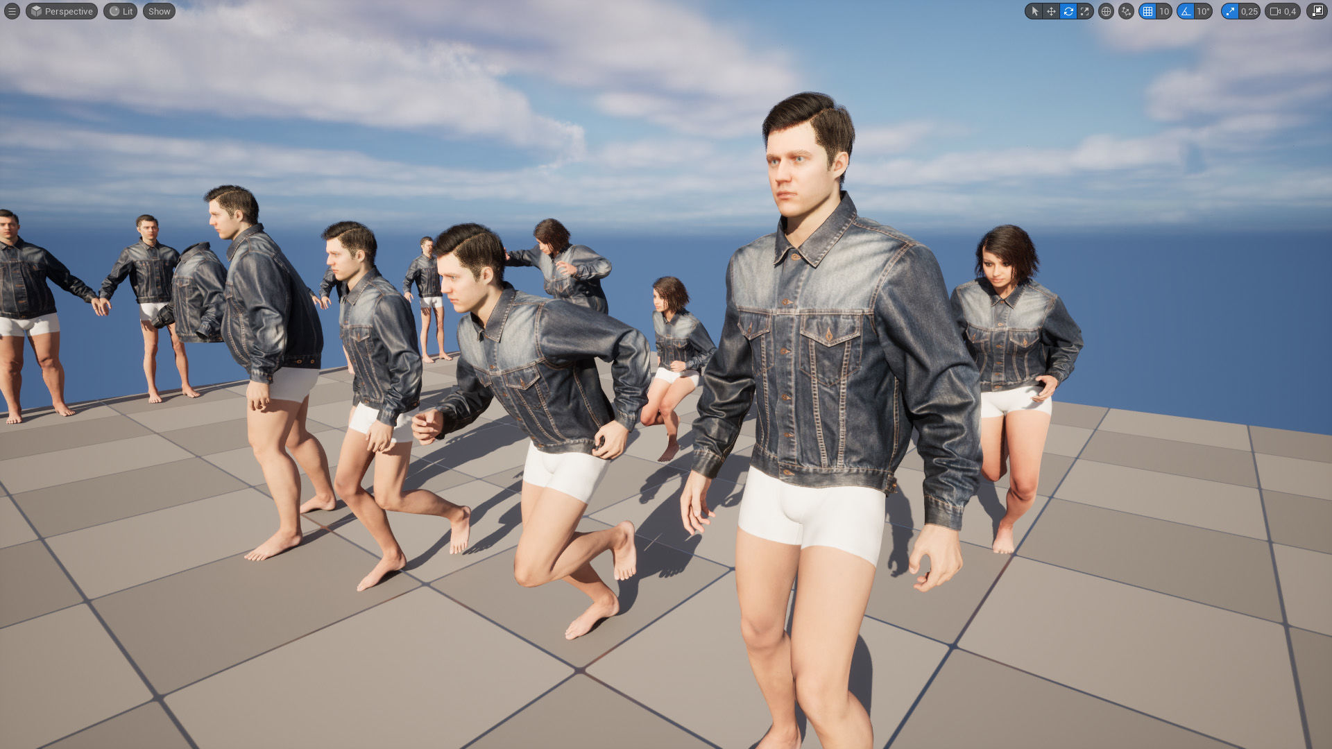 Jacket 55 - All MH Bodies and UE5 Skeletons - Rigged Low-poly 3D model_17