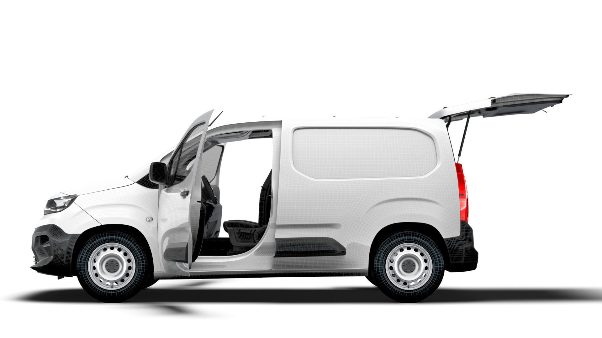 Citroen e Berlingo SWB Van Tailgate HQ Interior 2024 3D model_19