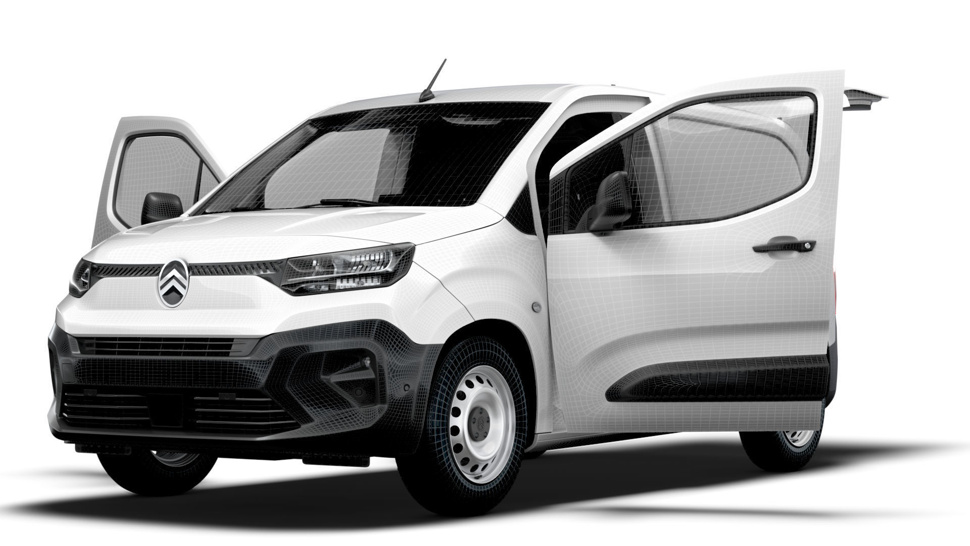 Citroen e Berlingo SWB Van Tailgate HQ Interior 2024 3D model_23