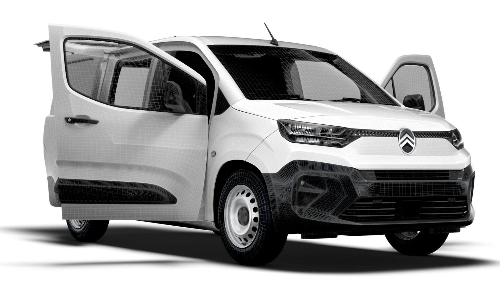 Citroen e Berlingo SWB Van Tailgate HQ Interior 2024 3D model_15