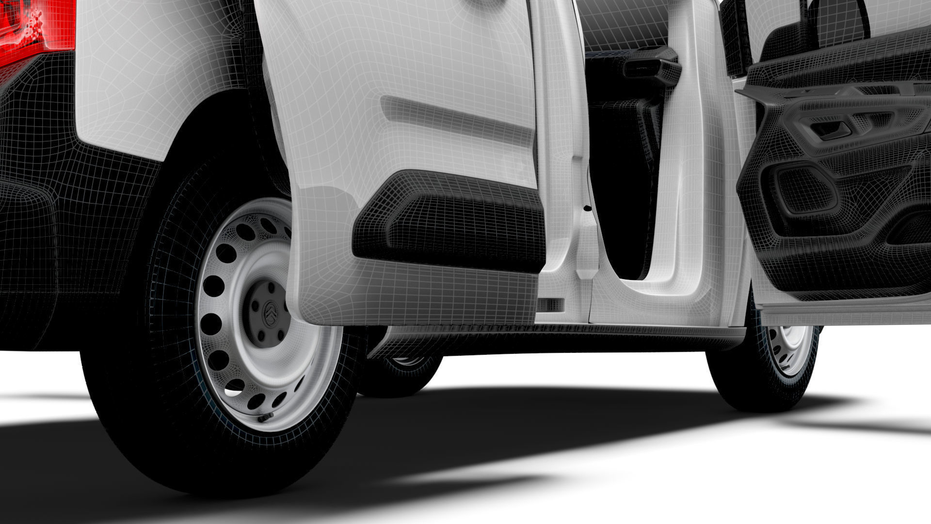 Citroen e Berlingo SWB Van Tailgate HQ Interior 2024 3D model_26