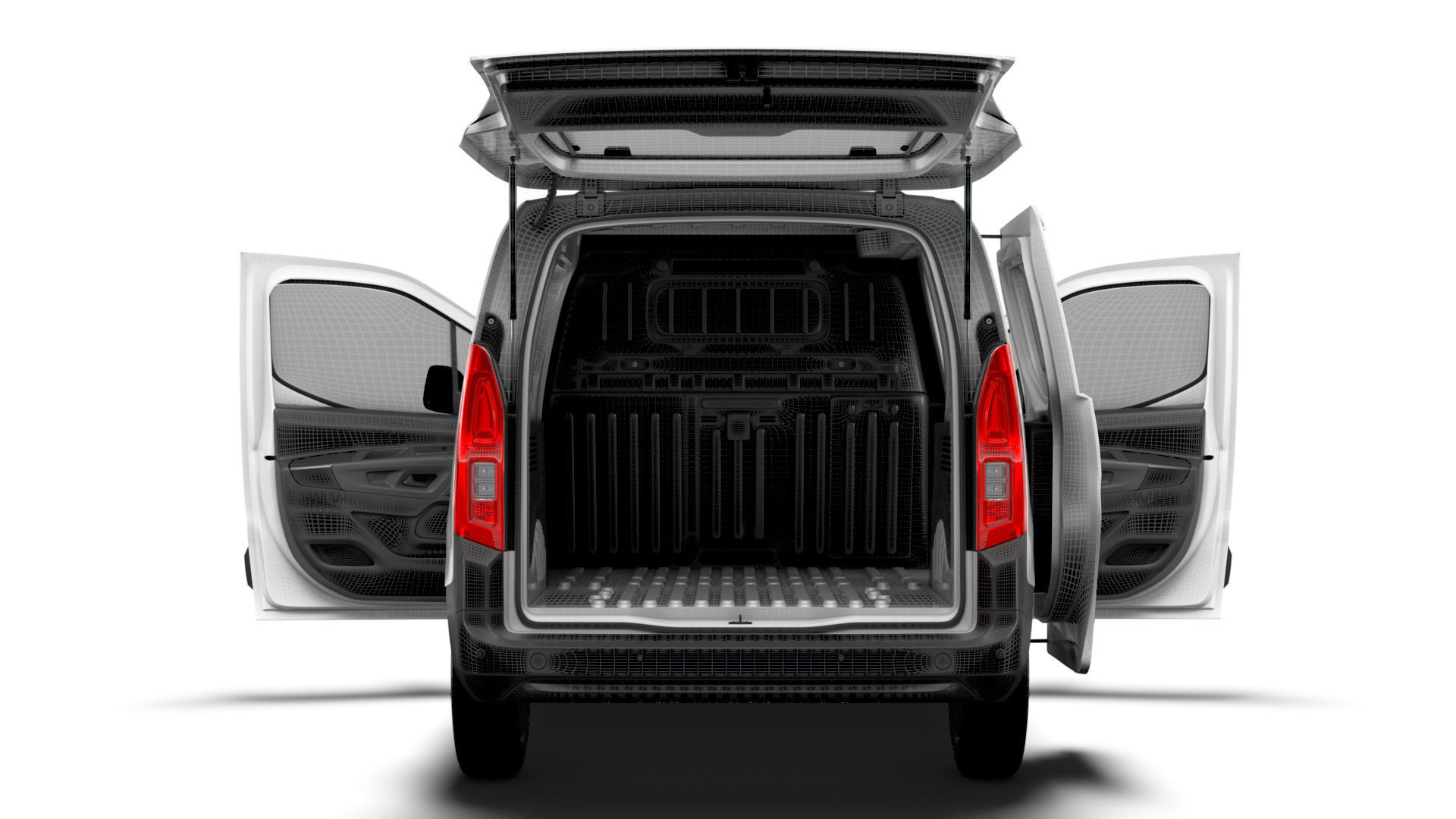 Citroen e Berlingo SWB Van Tailgate HQ Interior 2024 3D model_25