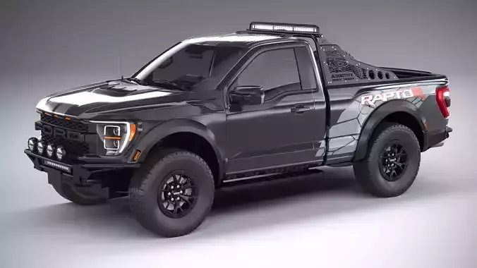 F150 Raptor R 2023 short 3D model