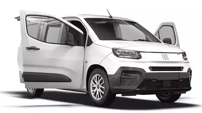 Fiat E Doblo SWB Van Tailgate HQ Interior 2024 3D model