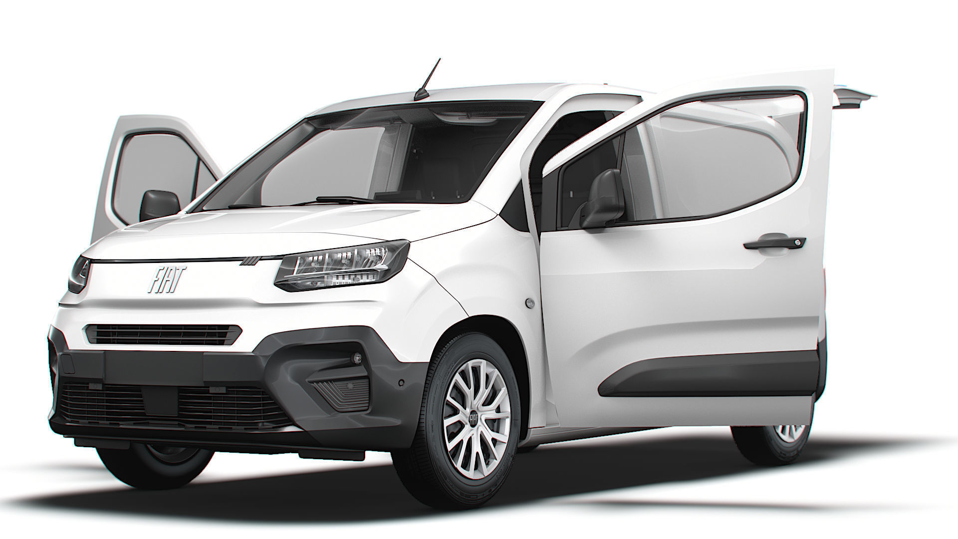 Fiat E Doblo SWB Van Tailgate HQ Interior 2024 3D model_8