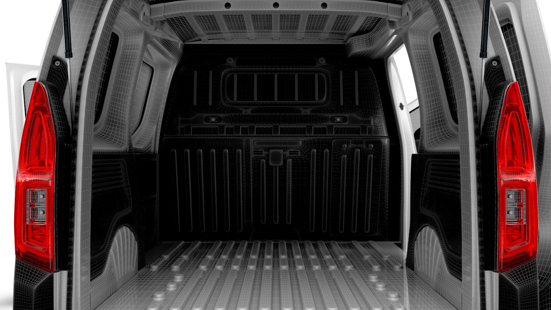Fiat E Doblo SWB Van Tailgate HQ Interior 2024 3D model_28