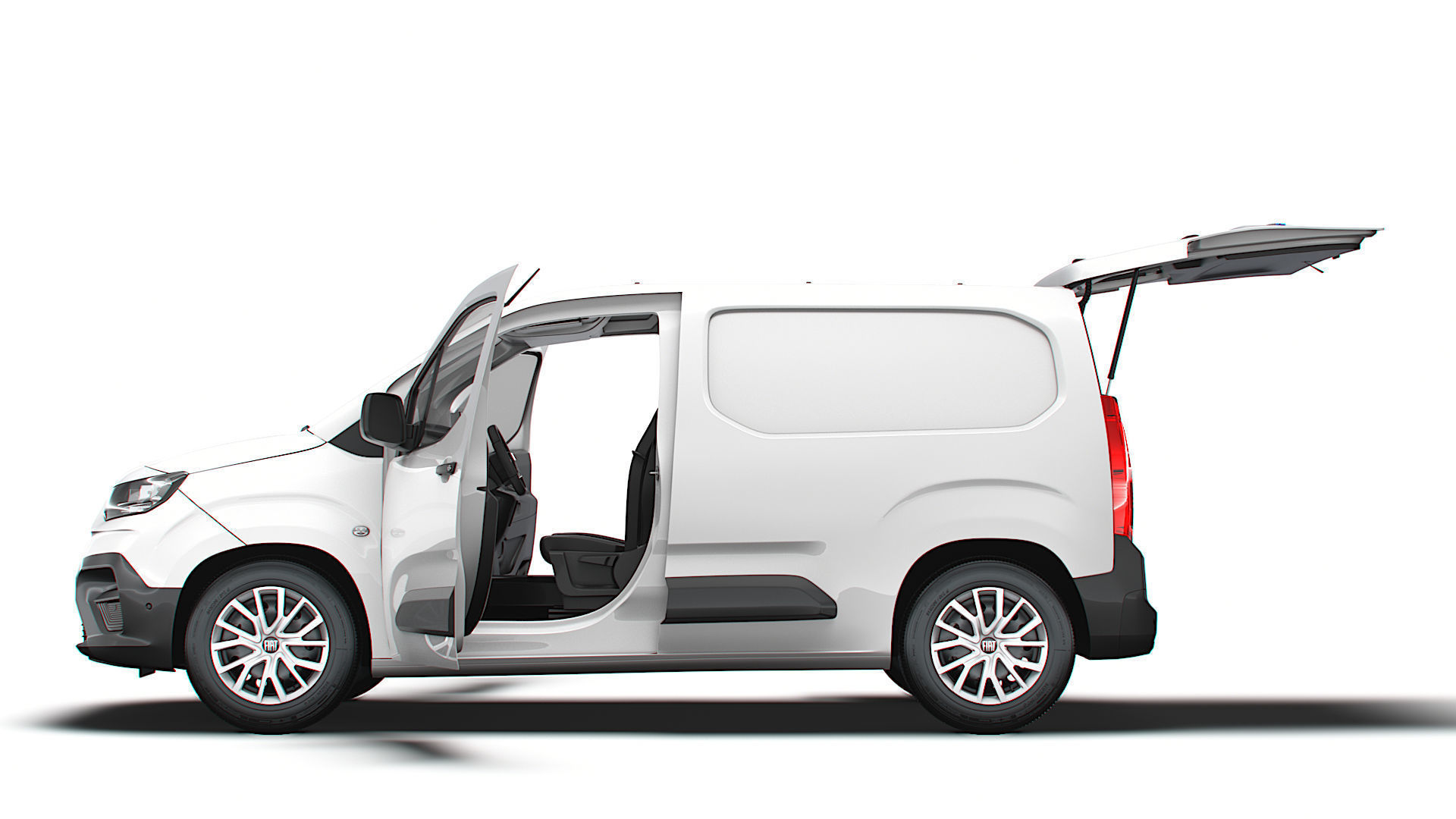 Fiat E Doblo SWB Van Tailgate HQ Interior 2024 3D model_4