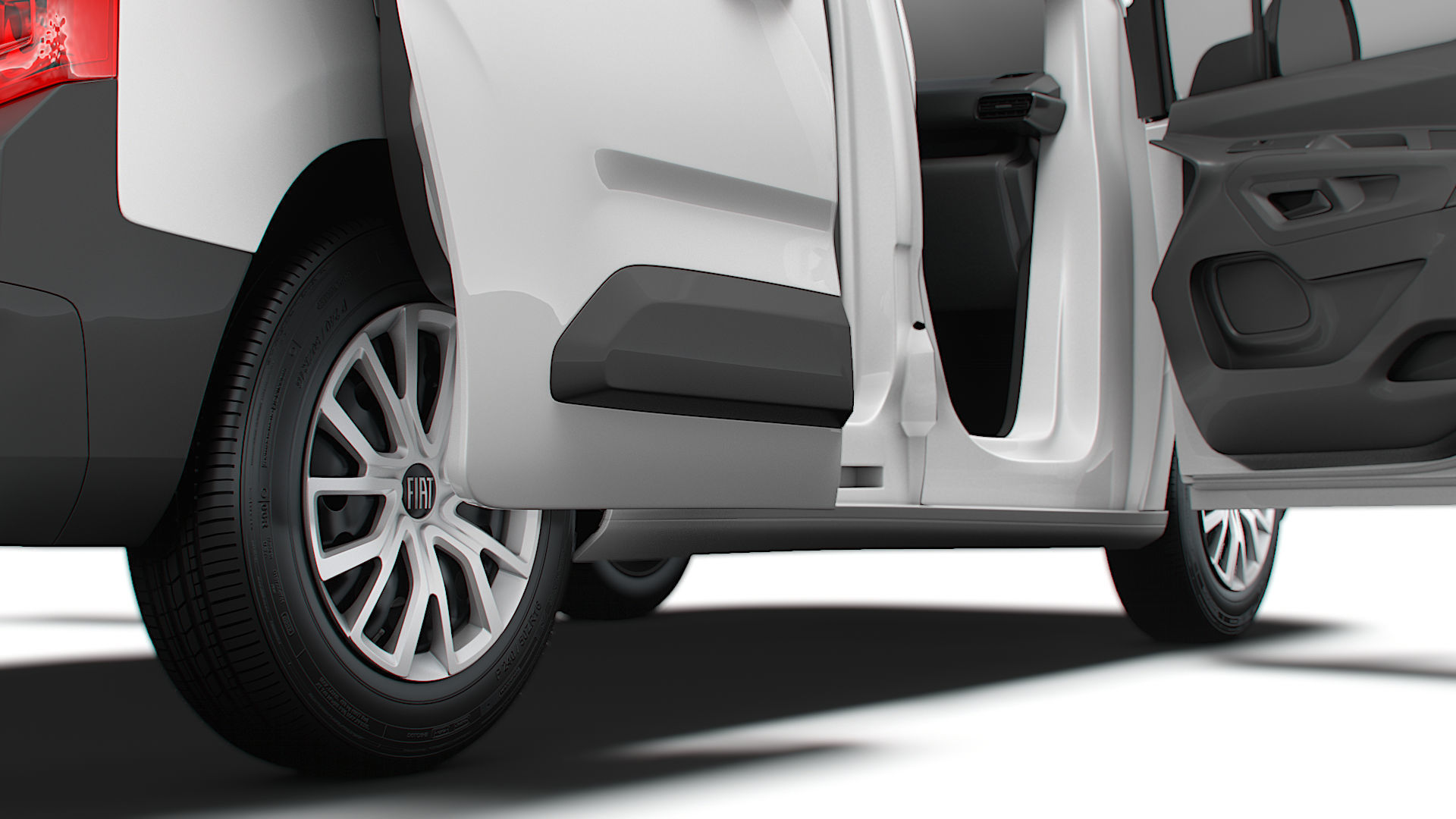 Fiat E Doblo SWB Van Tailgate HQ Interior 2024 3D model_11