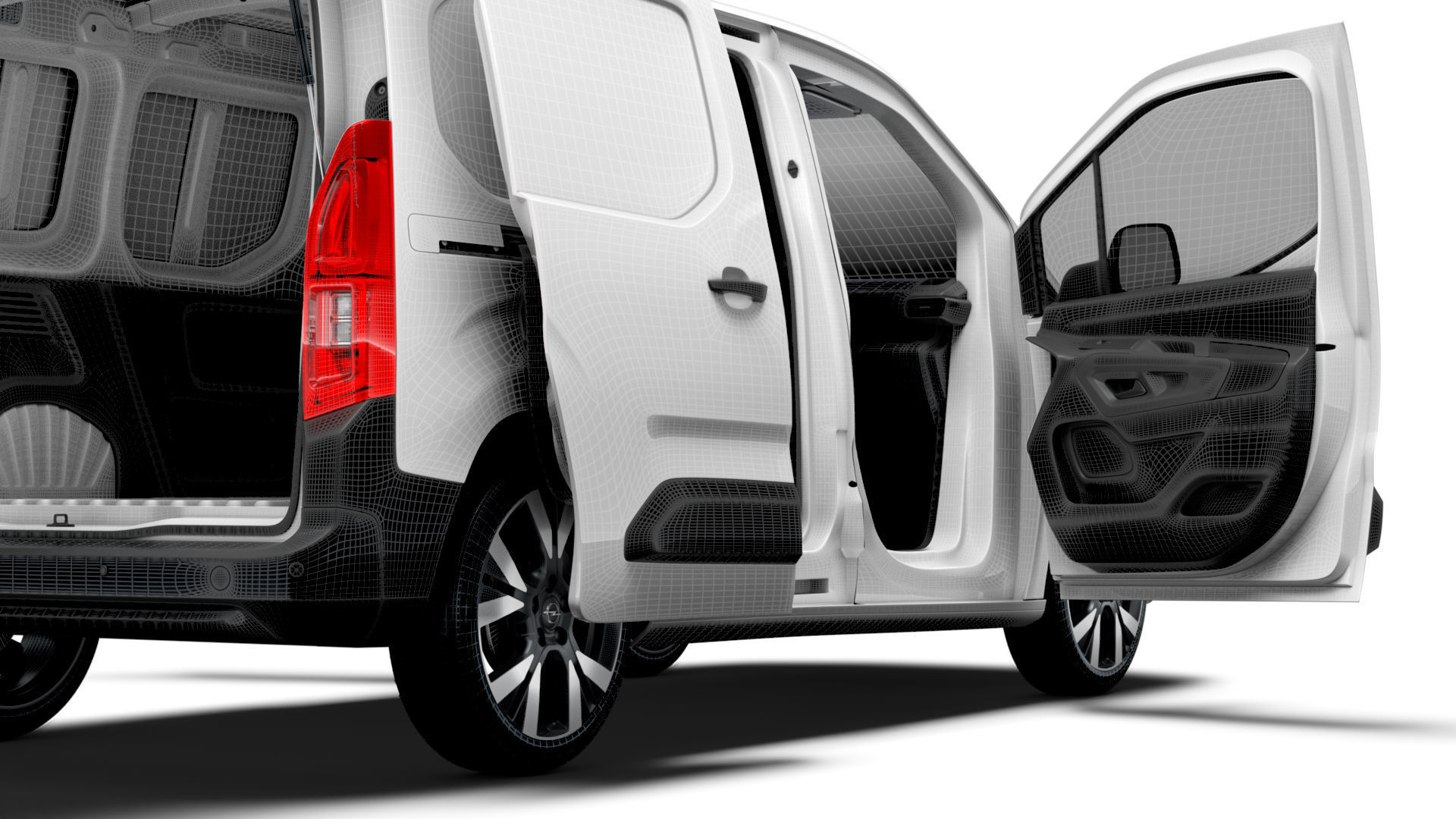 Opel Combo e SWB Van Tailgate HQ Interior 2024 3D model_20
