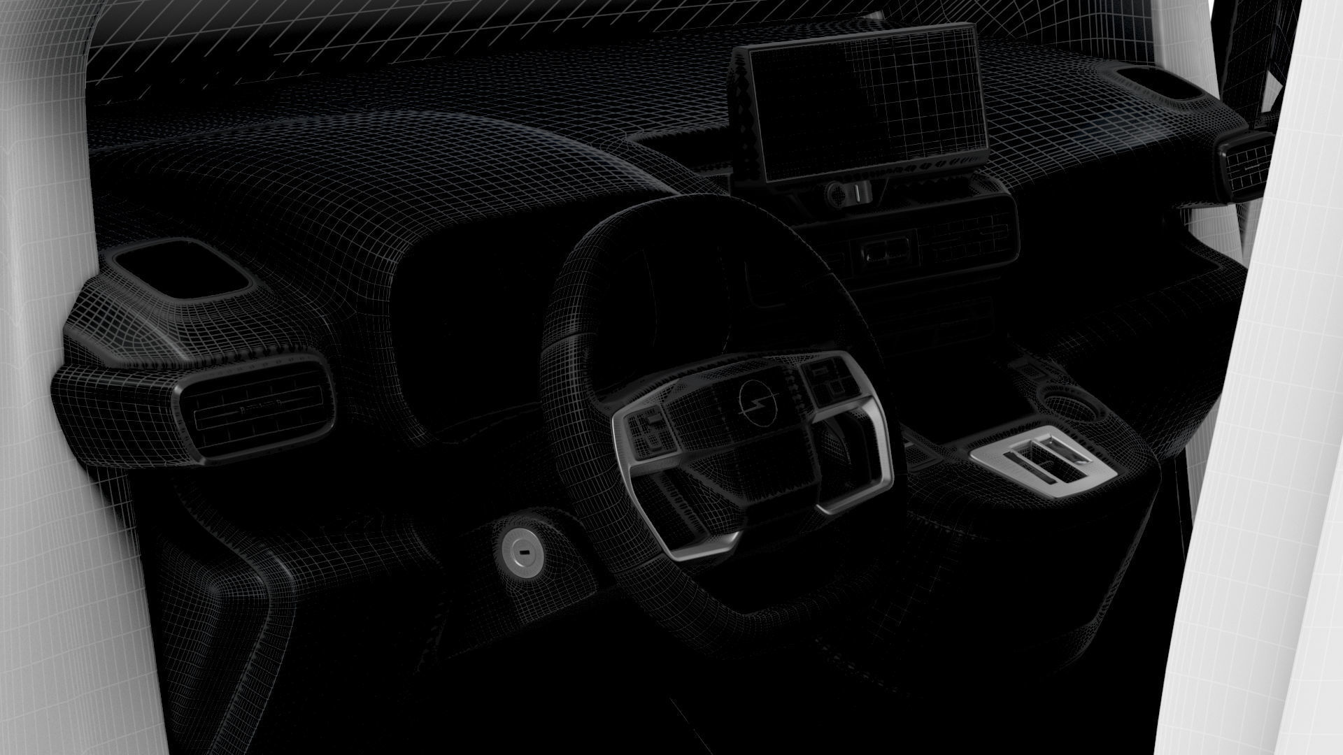 Opel Combo e SWB Van Tailgate HQ Interior 2024 3D model_17