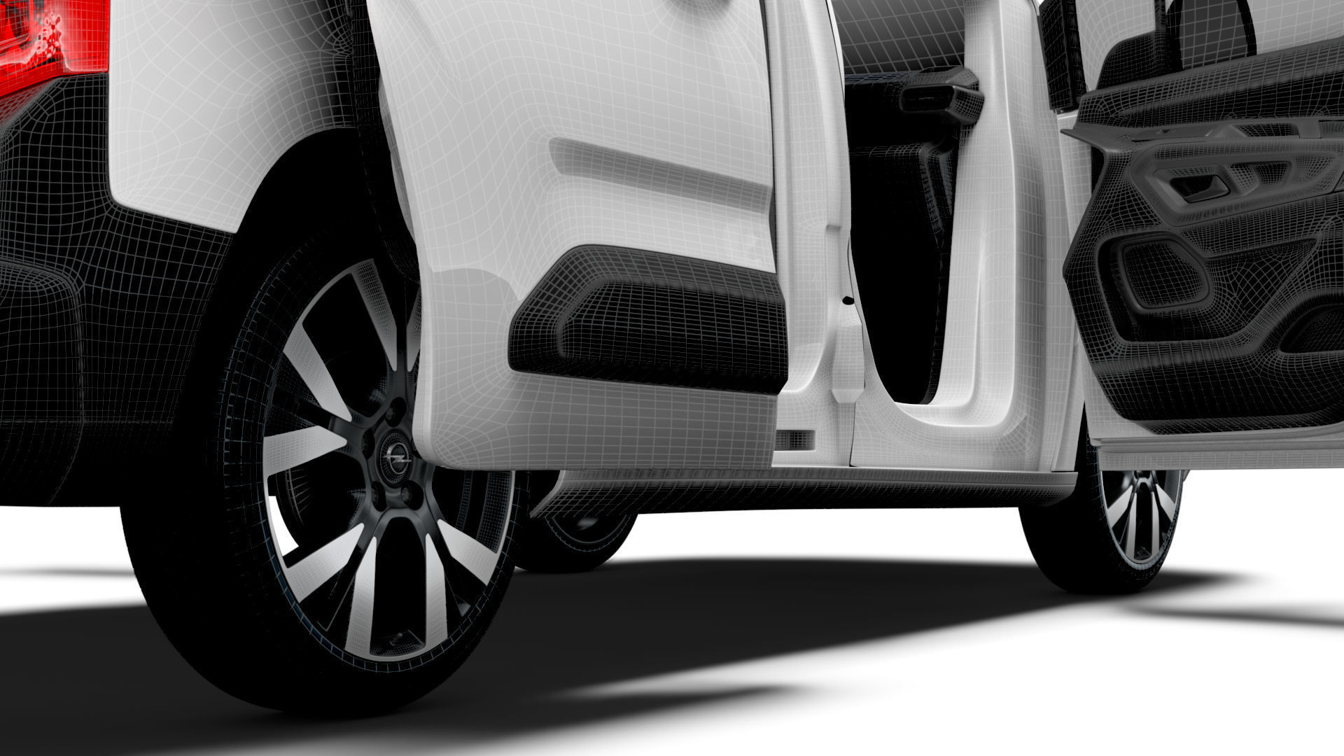 Opel Combo e SWB Van Tailgate HQ Interior 2024 3D model_26