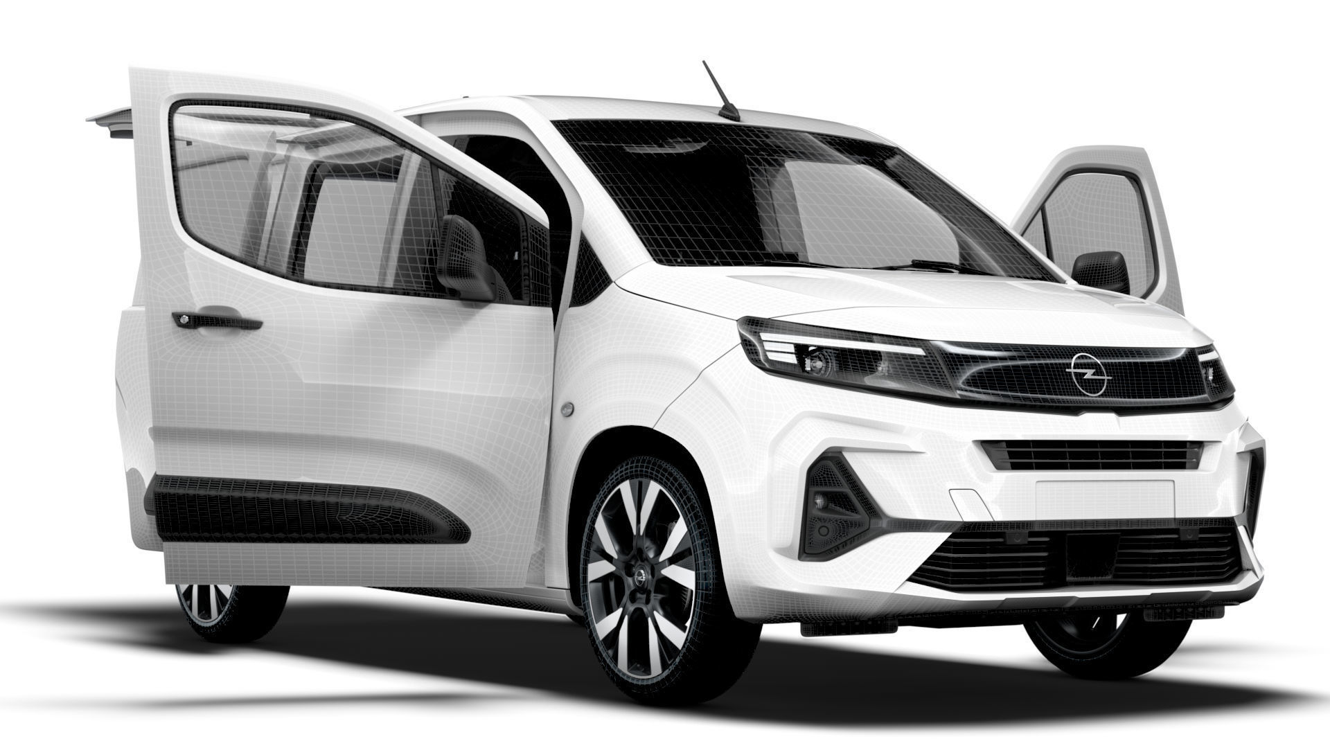 Opel Combo e SWB Van Tailgate HQ Interior 2024 3D model_15