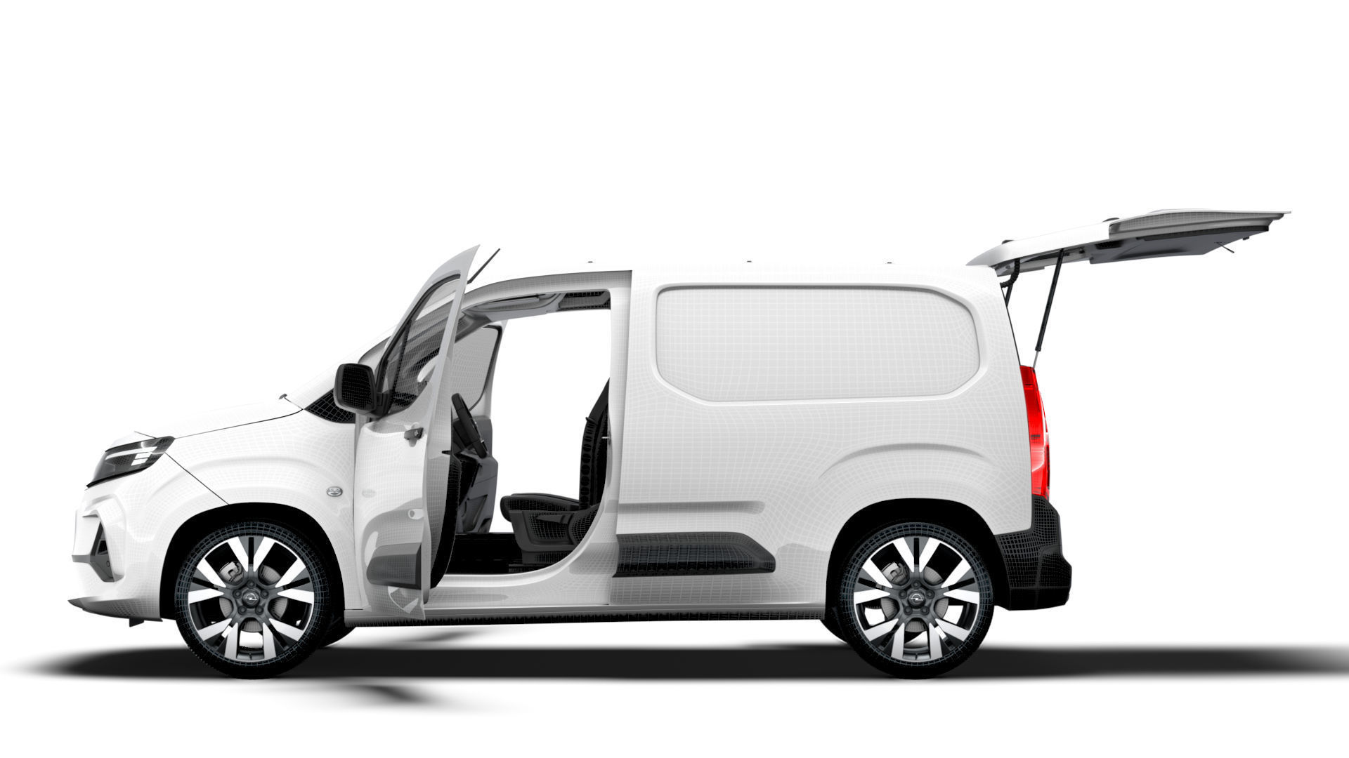 Opel Combo e SWB Van Tailgate HQ Interior 2024 3D model_19