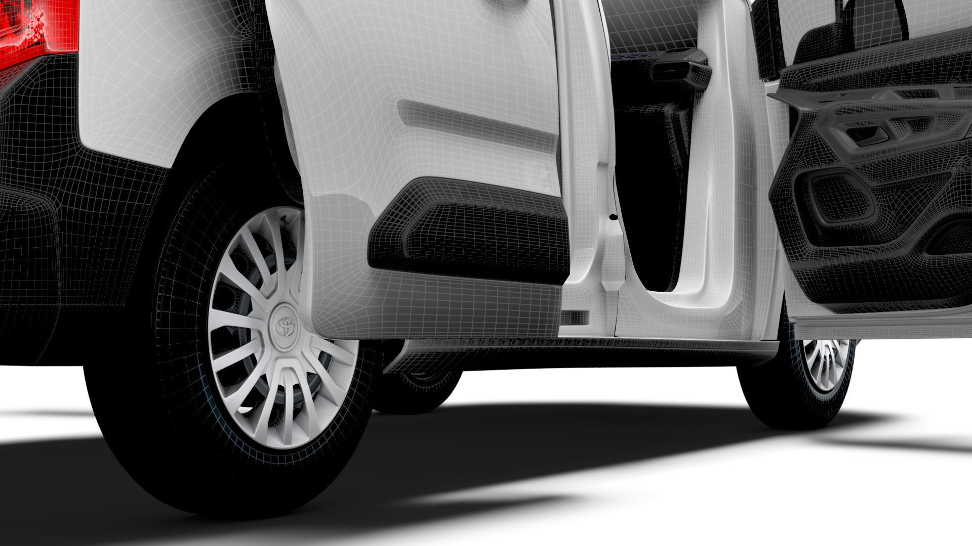 Toyota ProAce City Electric Van Tailgate HQ Interior 2024 3D model_26