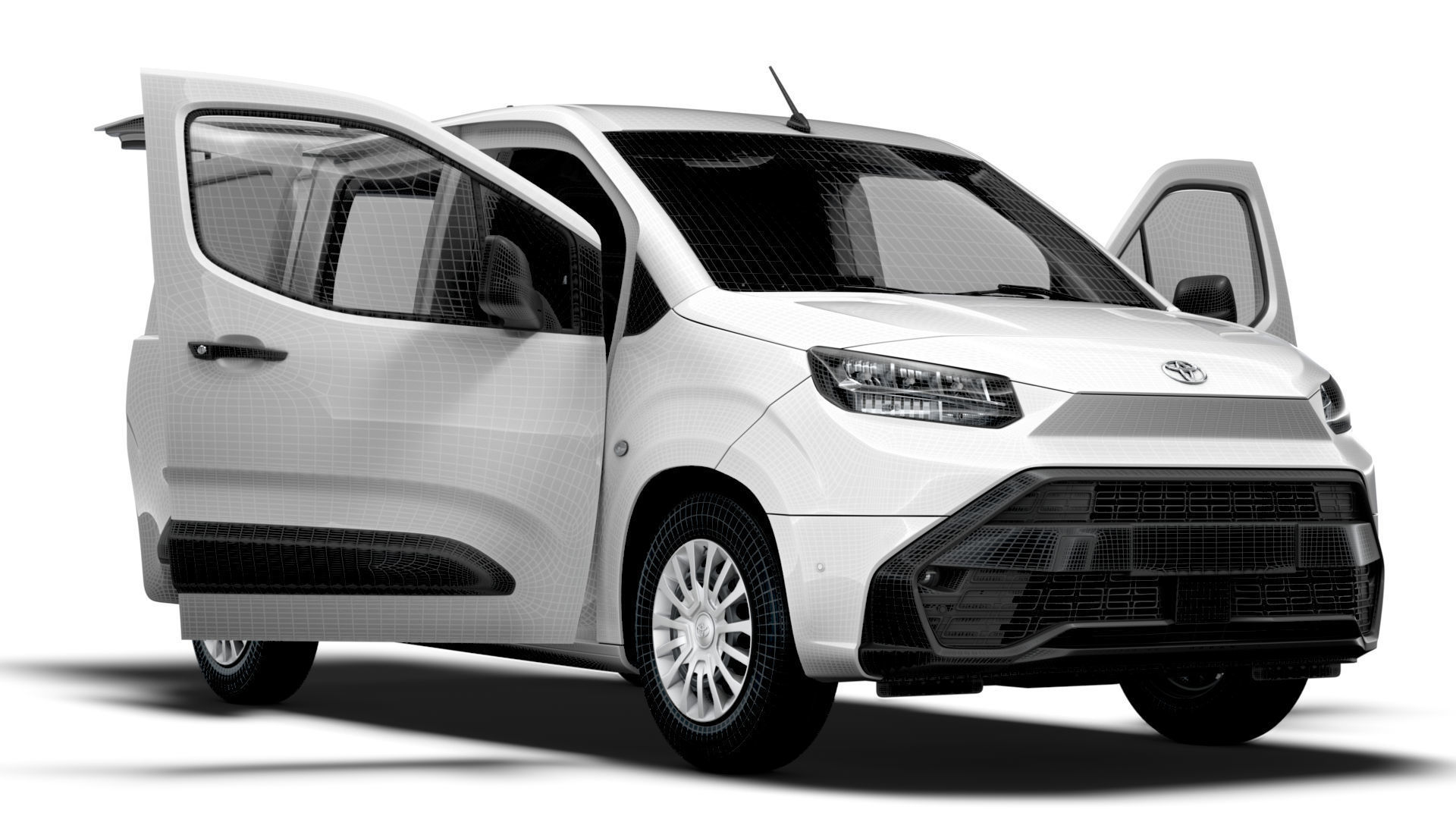 Toyota ProAce City Electric Van Tailgate HQ Interior 2024 3D model_15