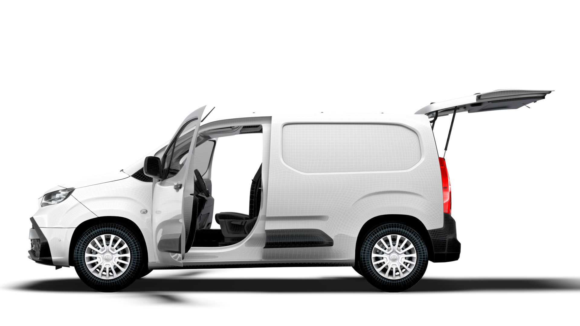 Toyota ProAce City Electric Van Tailgate HQ Interior 2024 3D model_19
