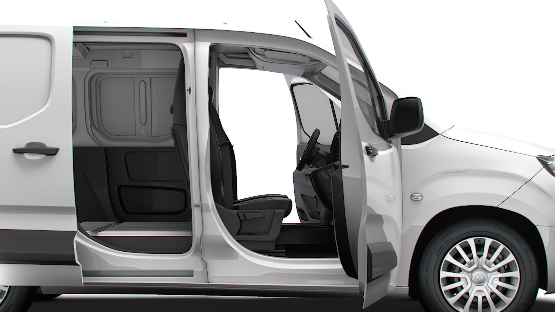 Toyota ProAce City Electric Van Tailgate HQ Interior 2024 3D model_1