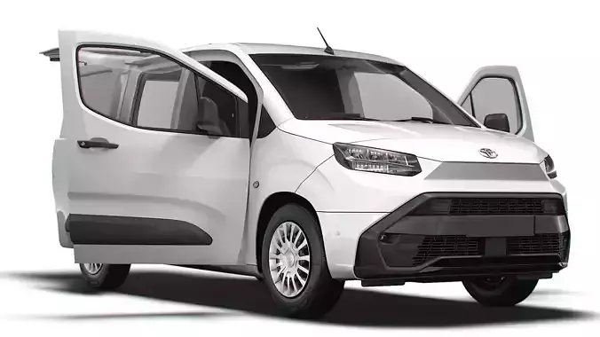 Toyota ProAce City Electric Van Tailgate HQ Interior 2024 3D model Toyota ProAce City Electric Van Tailgate HQ Interior 2024 3D model