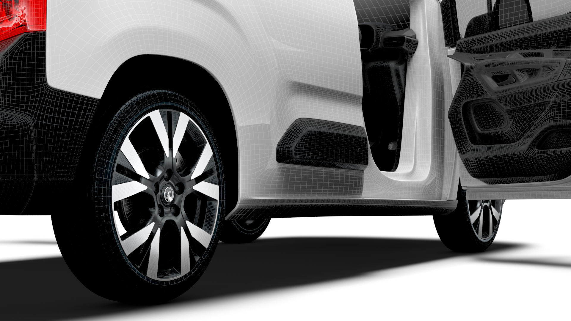 Vauxhall Combo e SWB Van Tailgate HQ Interior 2024 3D model_25