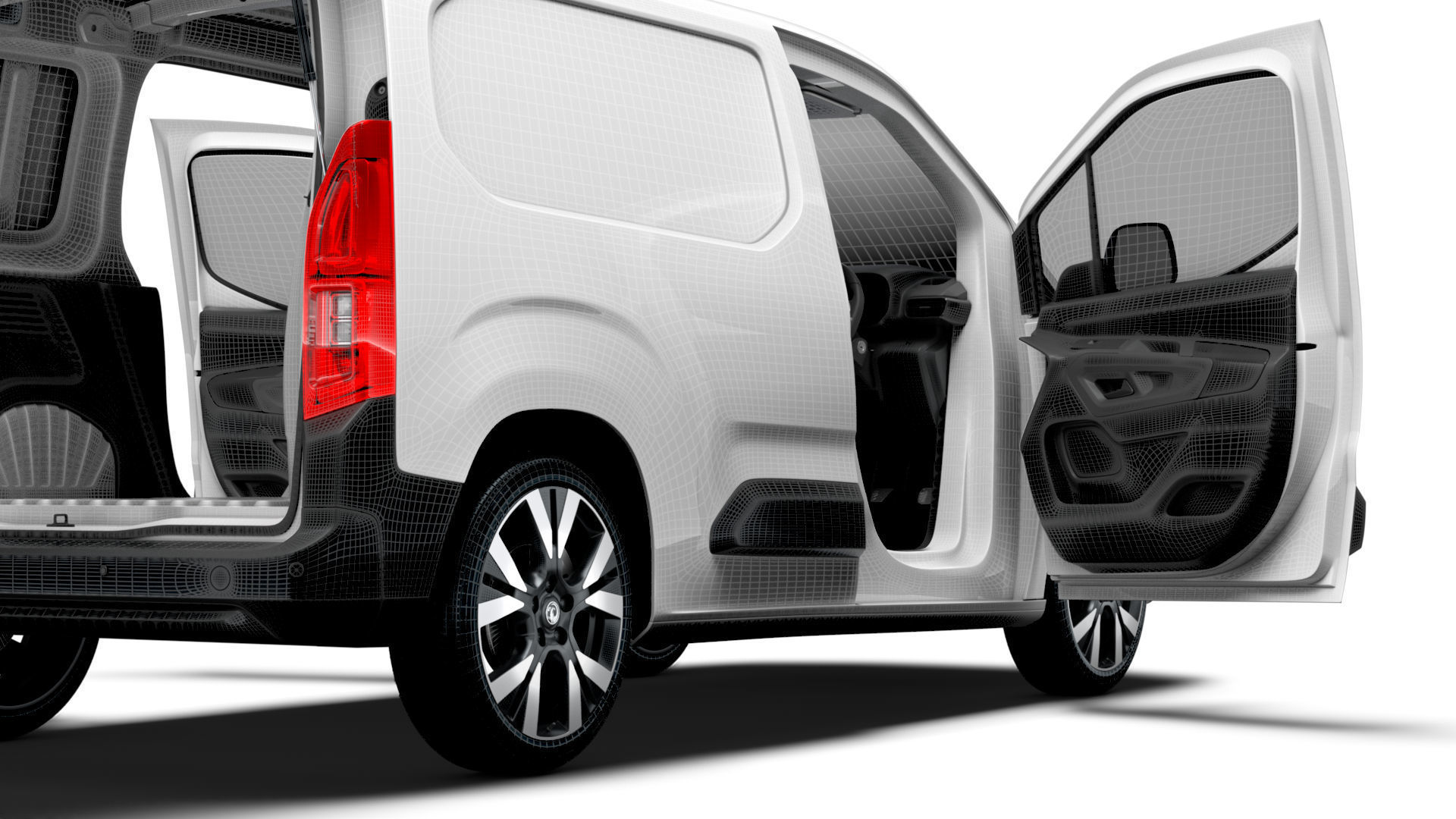 Vauxhall Combo e SWB Van Tailgate HQ Interior 2024 3D model_19