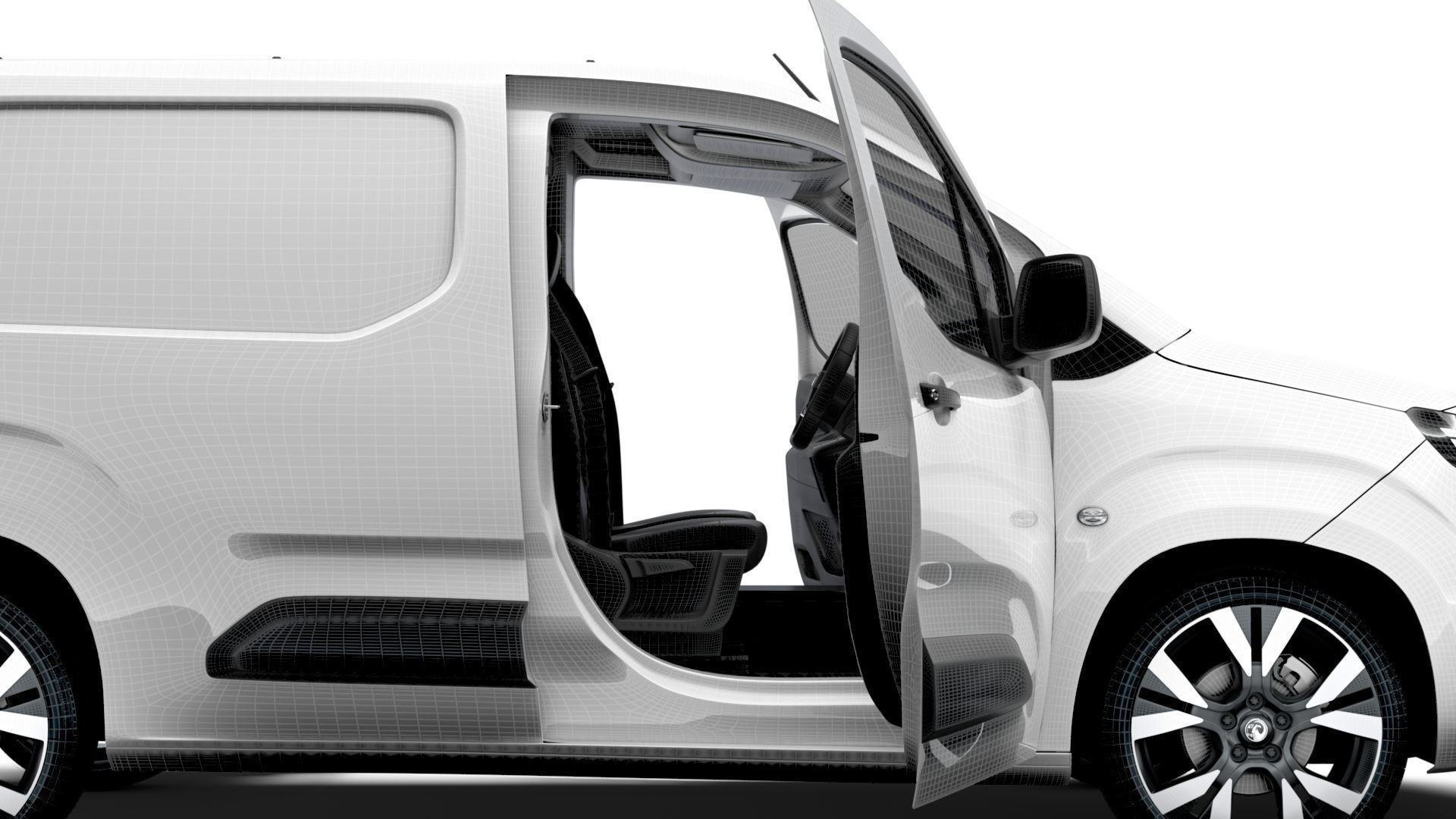 Vauxhall Combo e SWB Van Tailgate HQ Interior 2024 3D model_15