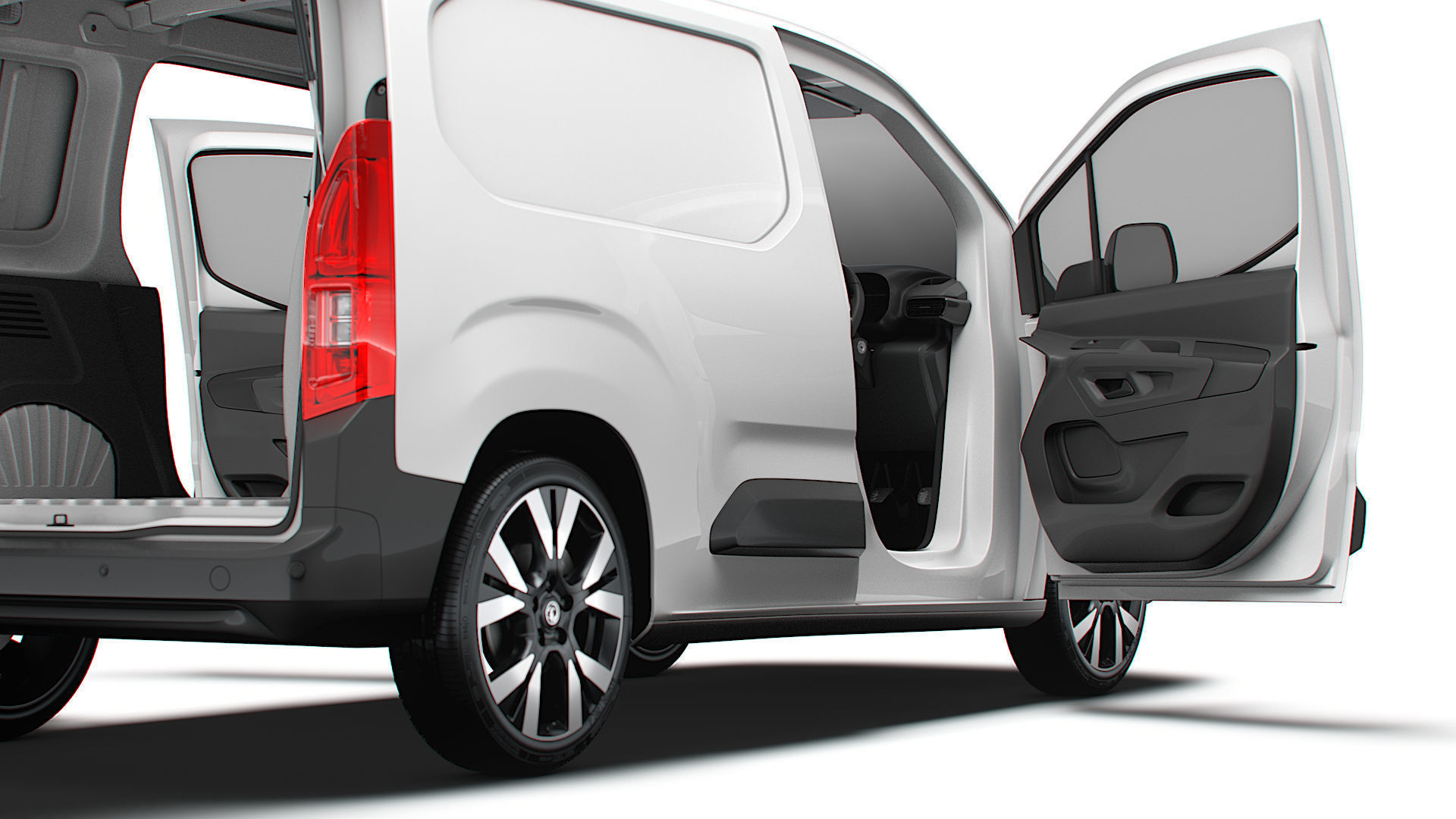 Vauxhall Combo e SWB Van Tailgate HQ Interior 2024 3D model_5