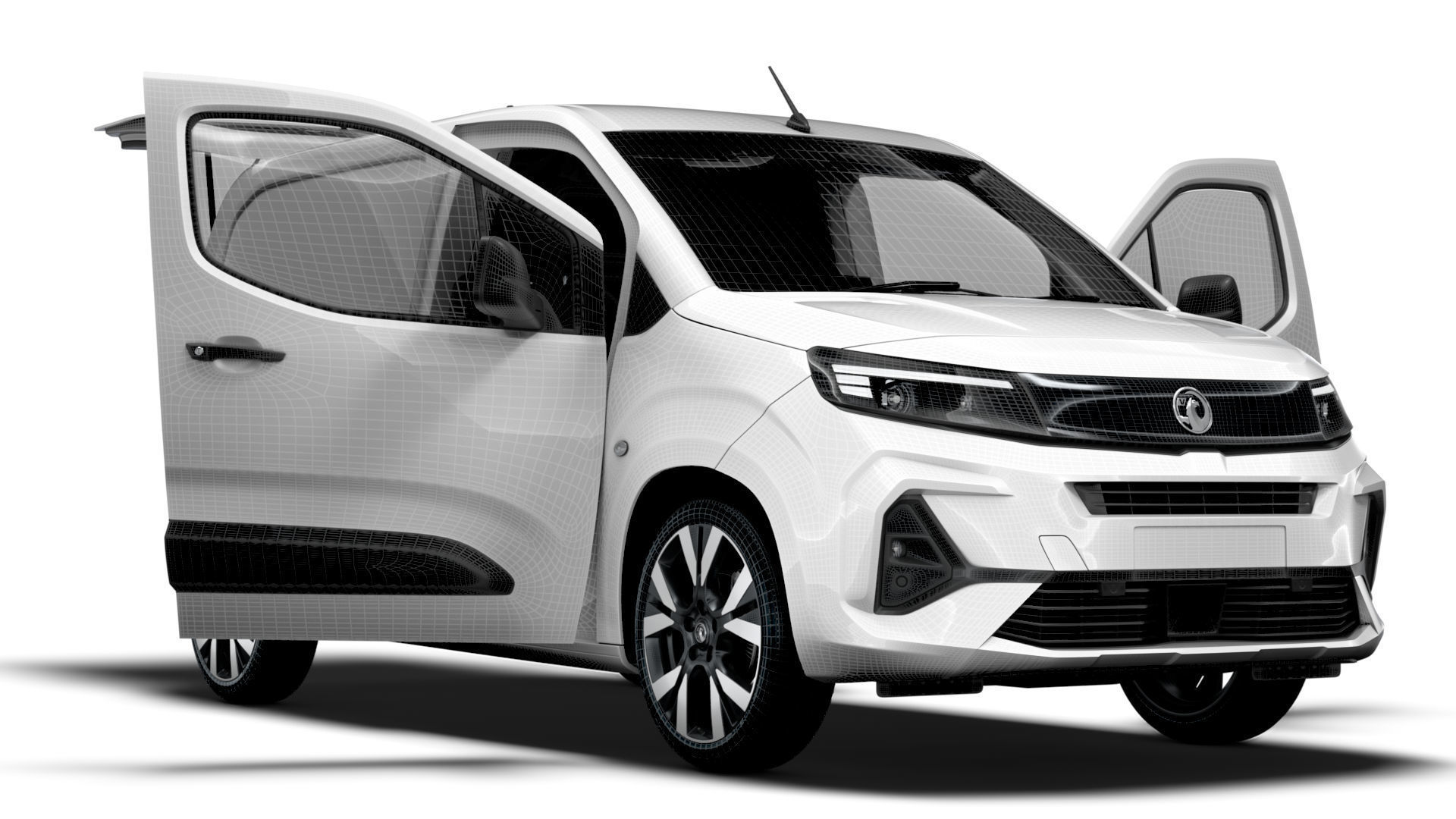 Vauxhall Combo e SWB Van Tailgate HQ Interior 2024 3D model_14