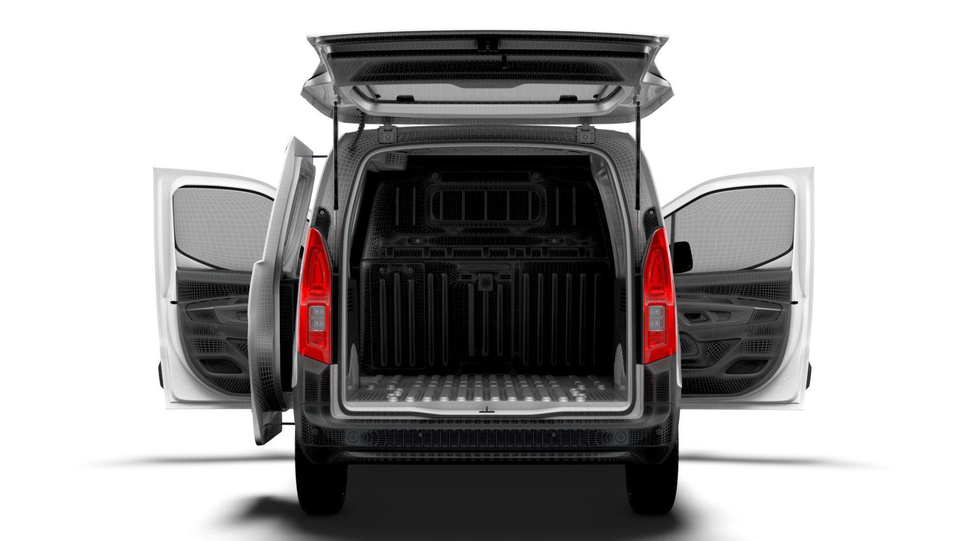 Vauxhall Combo e SWB Van Tailgate HQ Interior 2024 3D model_24