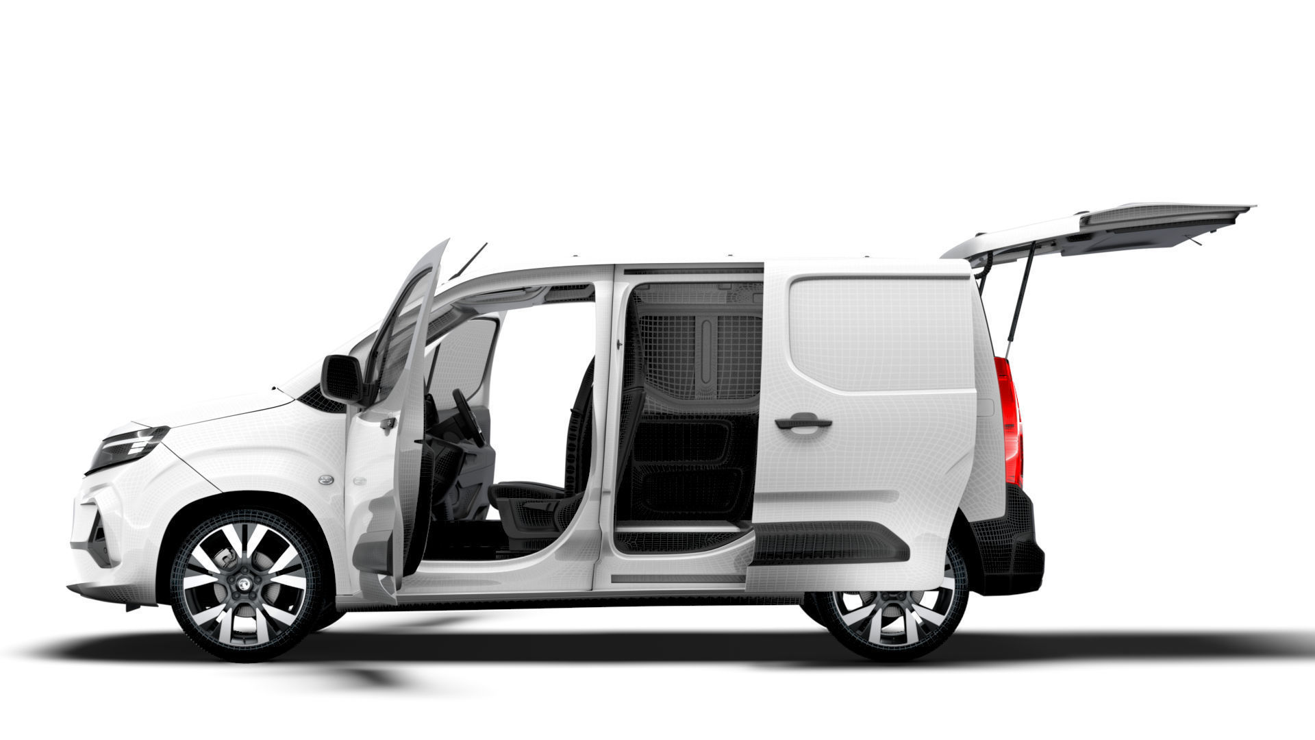 Vauxhall Combo e SWB Van Tailgate HQ Interior 2024 3D model_18