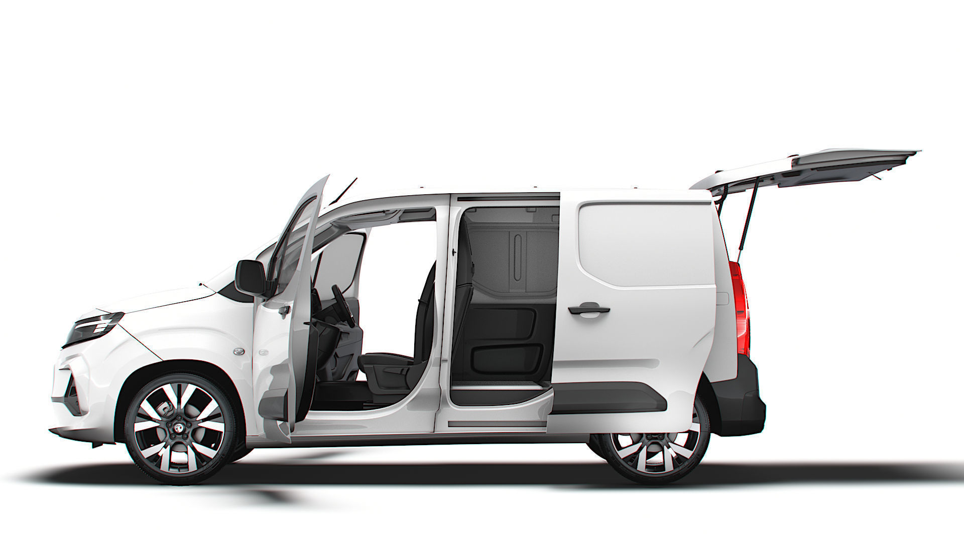 Vauxhall Combo e SWB Van Tailgate HQ Interior 2024 3D model_4