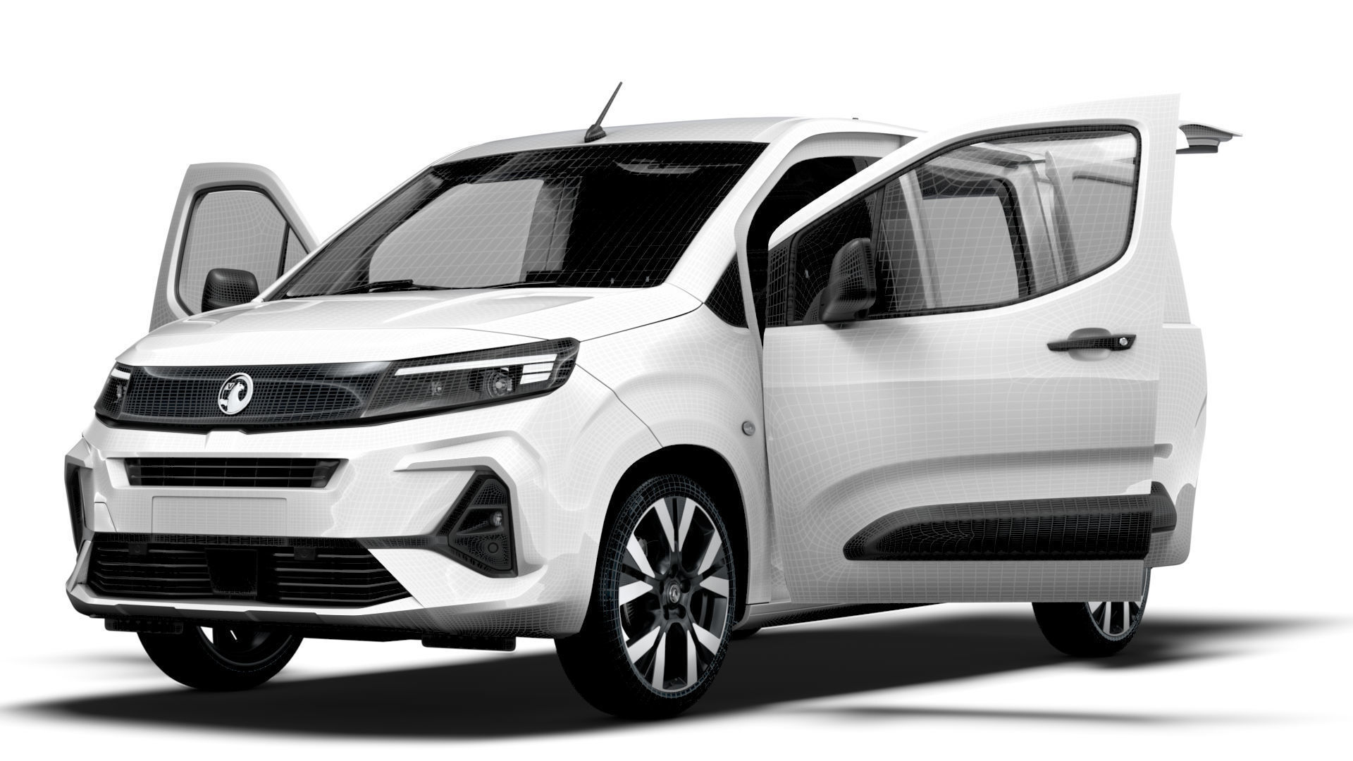 Vauxhall Combo e SWB Van Tailgate HQ Interior 2024 3D model_22