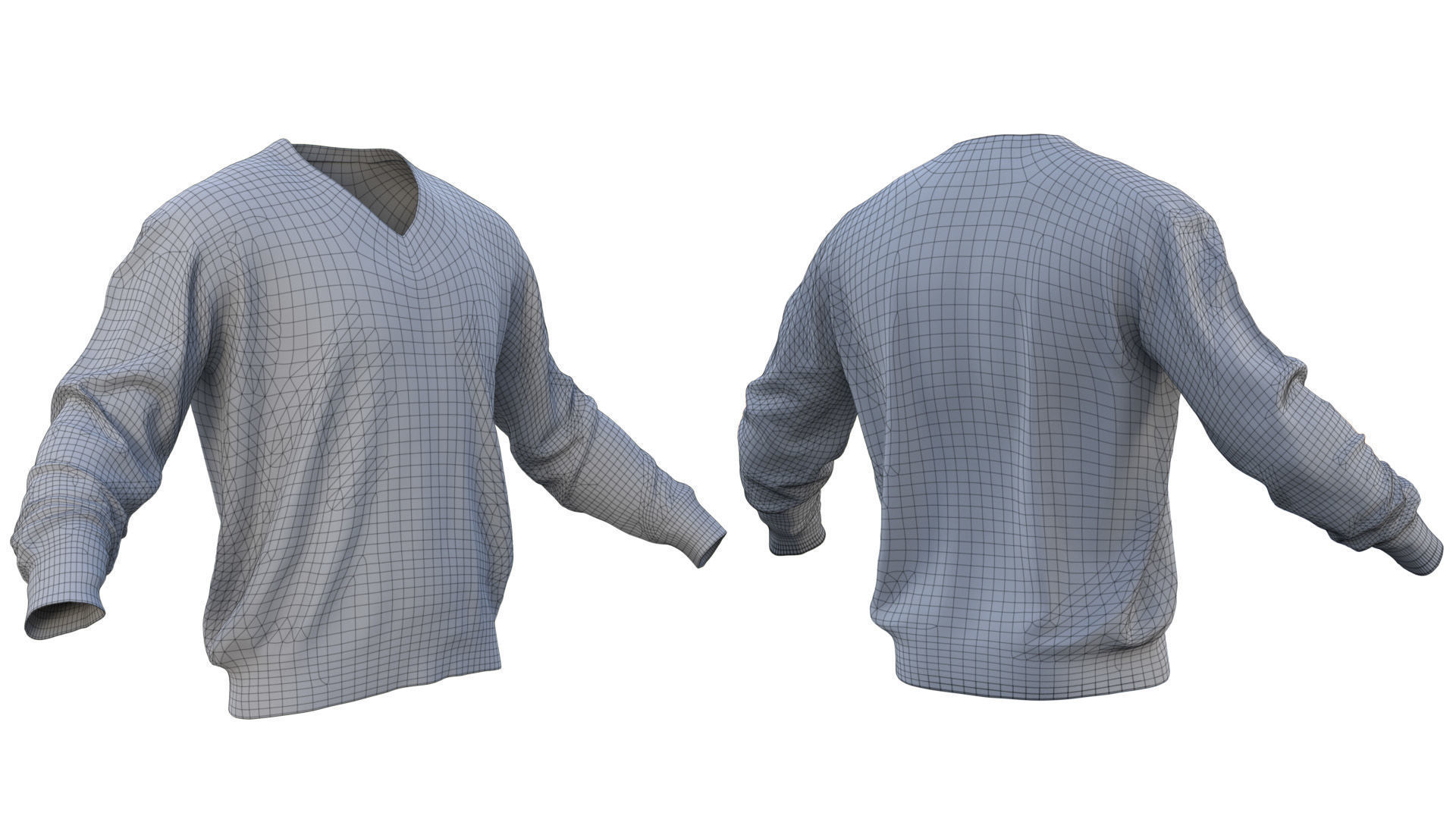 Sweater 54 - All MH Bodies and UE5 Skeletons - Rigged Low-poly 3D model_20