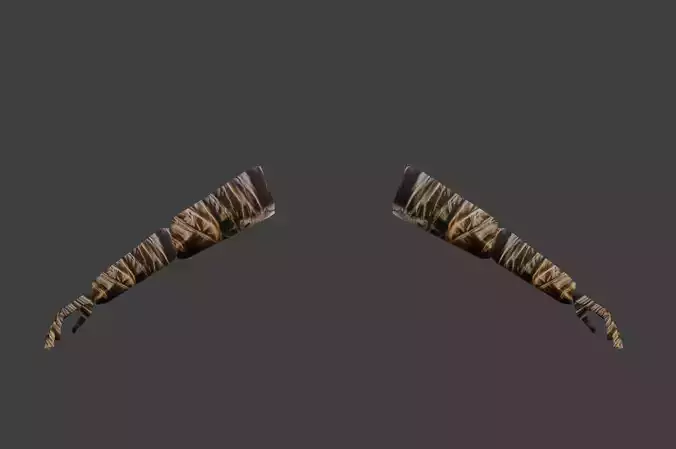 Low Poly Hands Textured Segmented Rigged