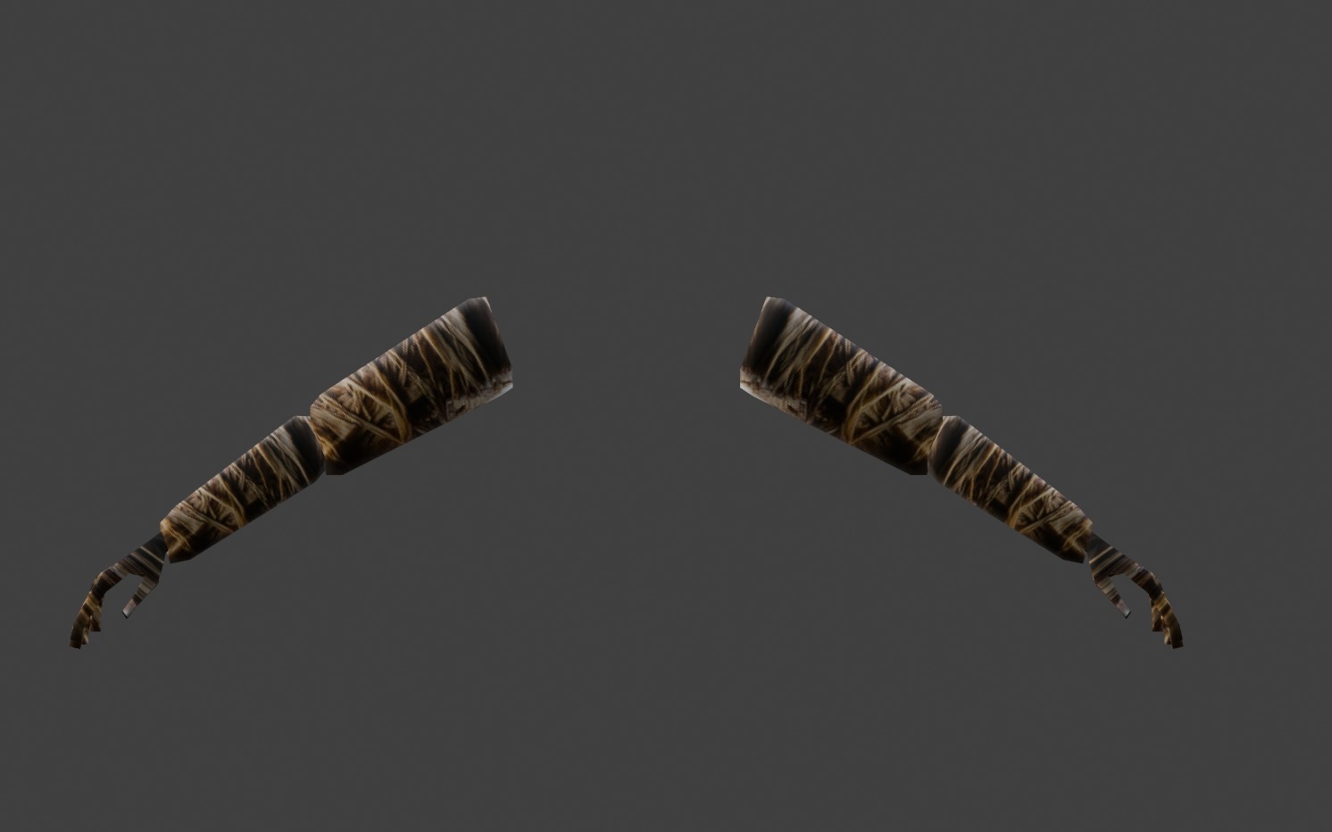 Low Poly Hands Textured Segmented Rigged Free low-poly 3D model_1