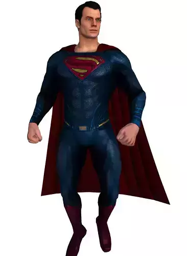 Superman Low-poly 3D model