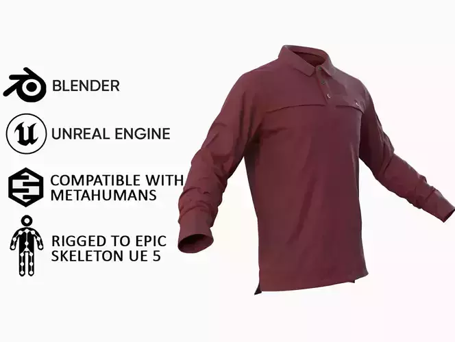 Polo 52 - All MH Bodies and UE5 Skeletons - Rigged