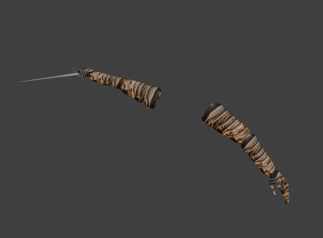 Low Poly Hands Textured Animated Segmented Rigged Free low-poly 3D model_4