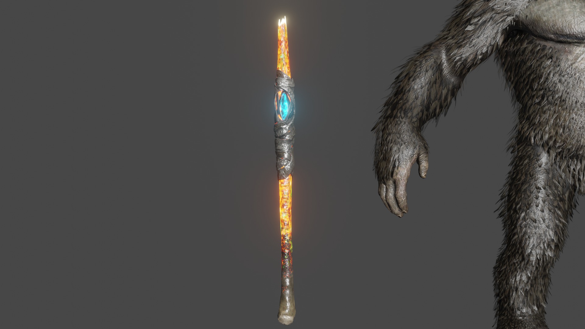 King kong Low-poly 3D model_8