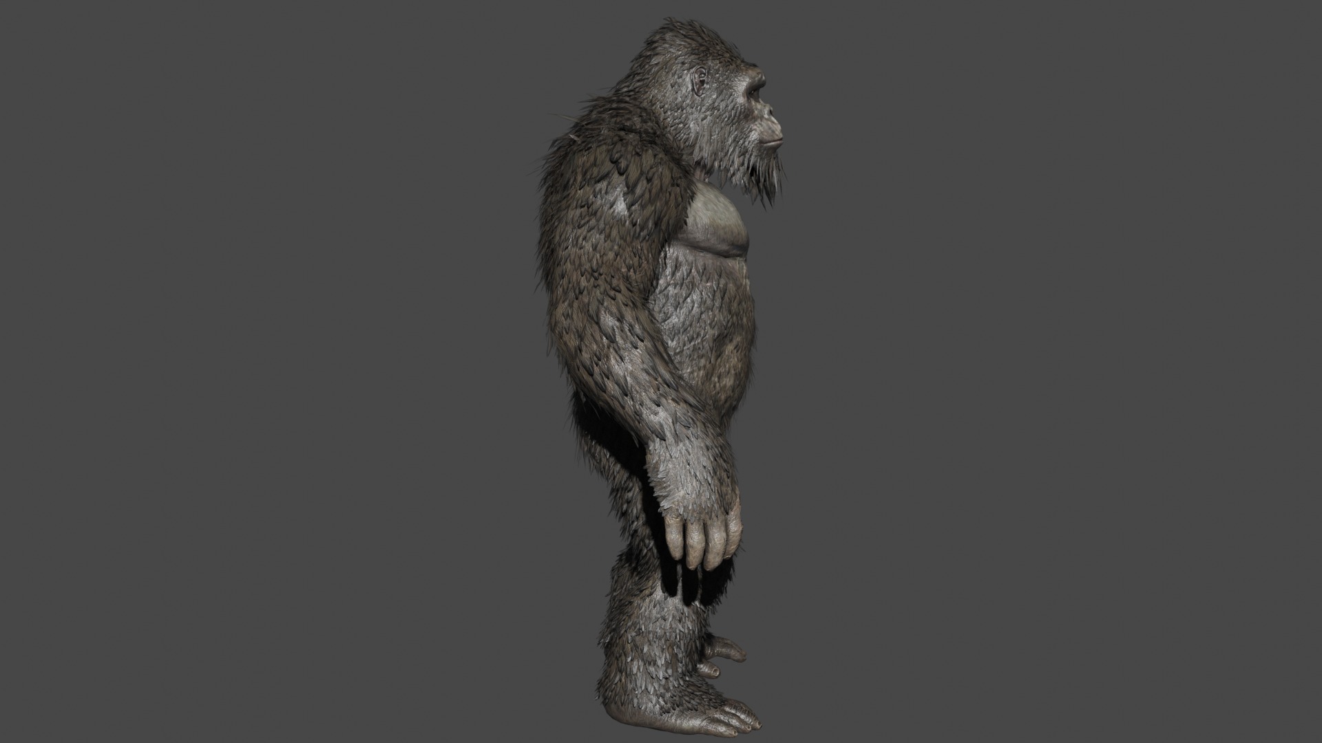 King kong Low-poly 3D model_2